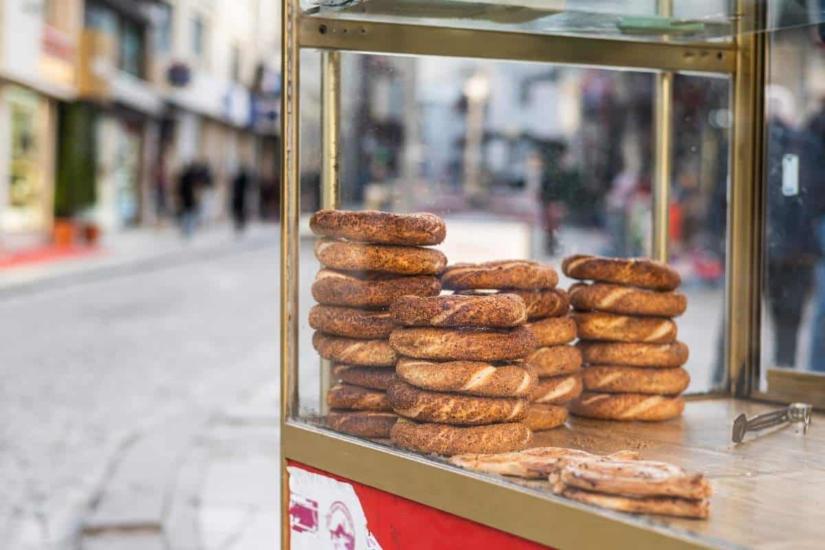 Street wagon in Turkey selling traditional Turkish street food