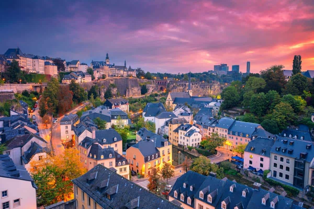 A sunset in Luxembourg