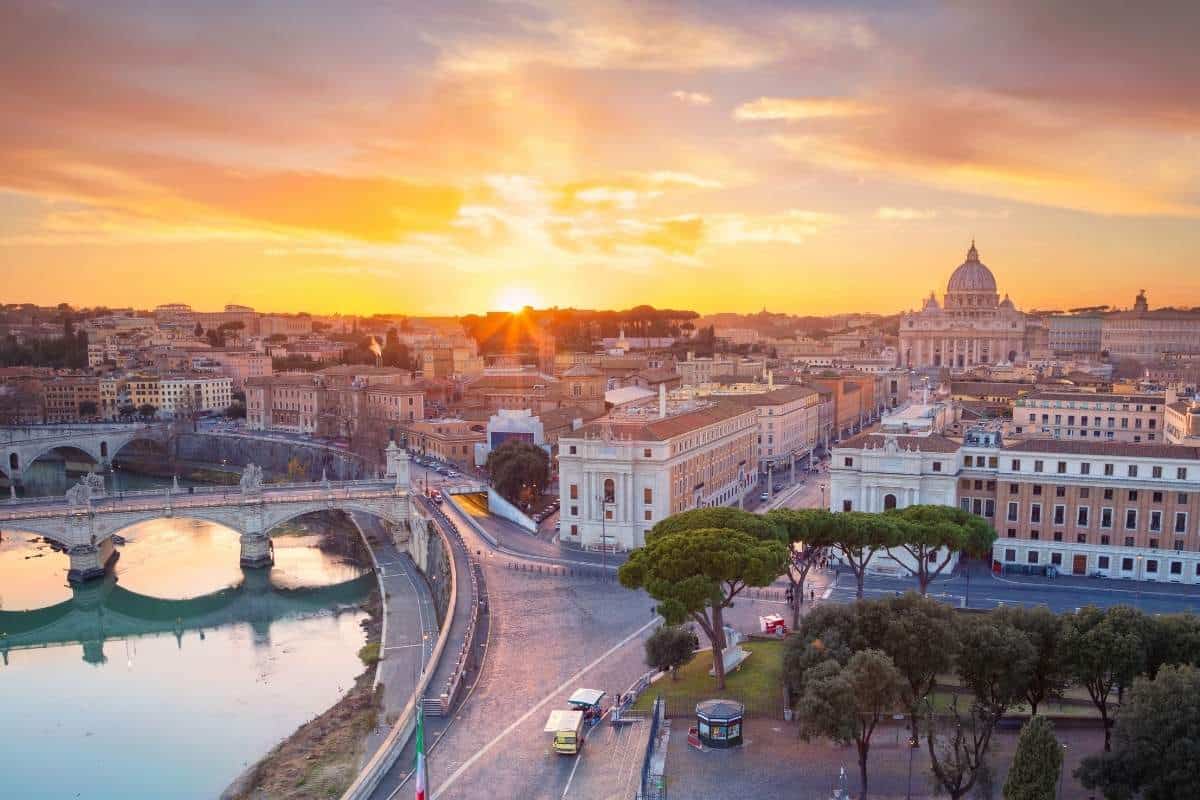 An aerial view of Rome -  included in our trivia for facts about world capitals