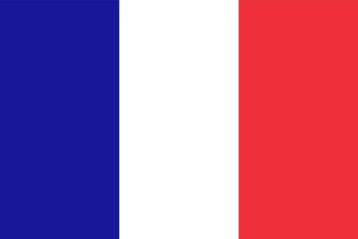 French Guiana uses the flag of France