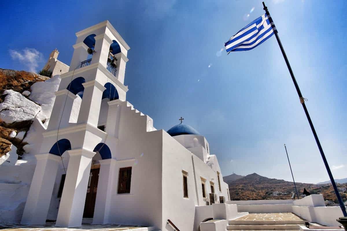 Greek Orthodox Church on the island of Ios, Greece