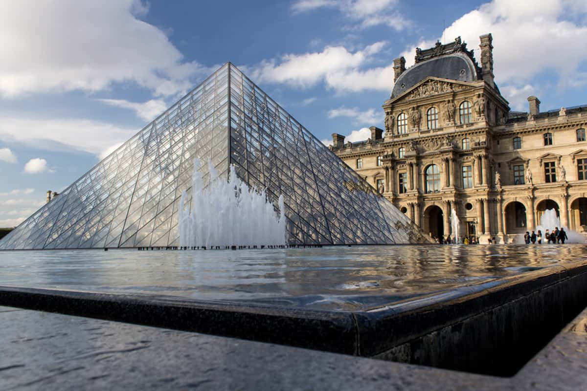 Outside the Louvre in Paris