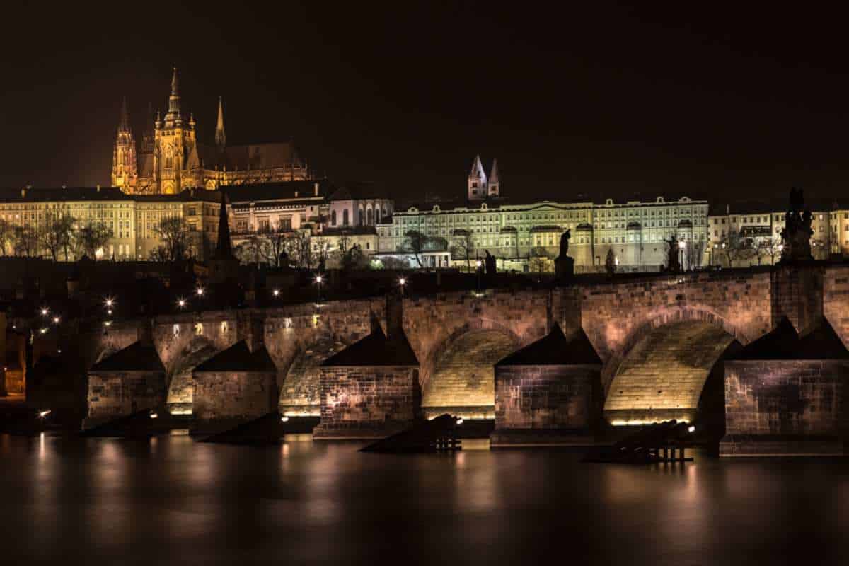 Prague Castle at night - one of the most famous castles of the world.