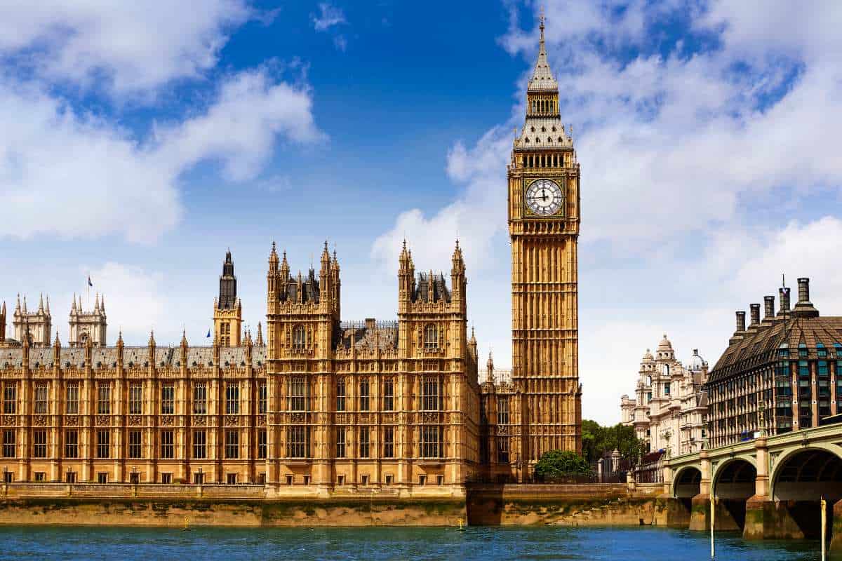 Big Ben in London - a famous European landmark