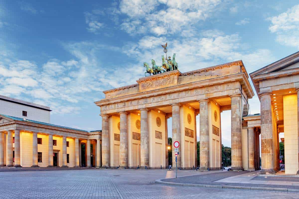 Brandenburg Gate in Berlin at Sunrise 