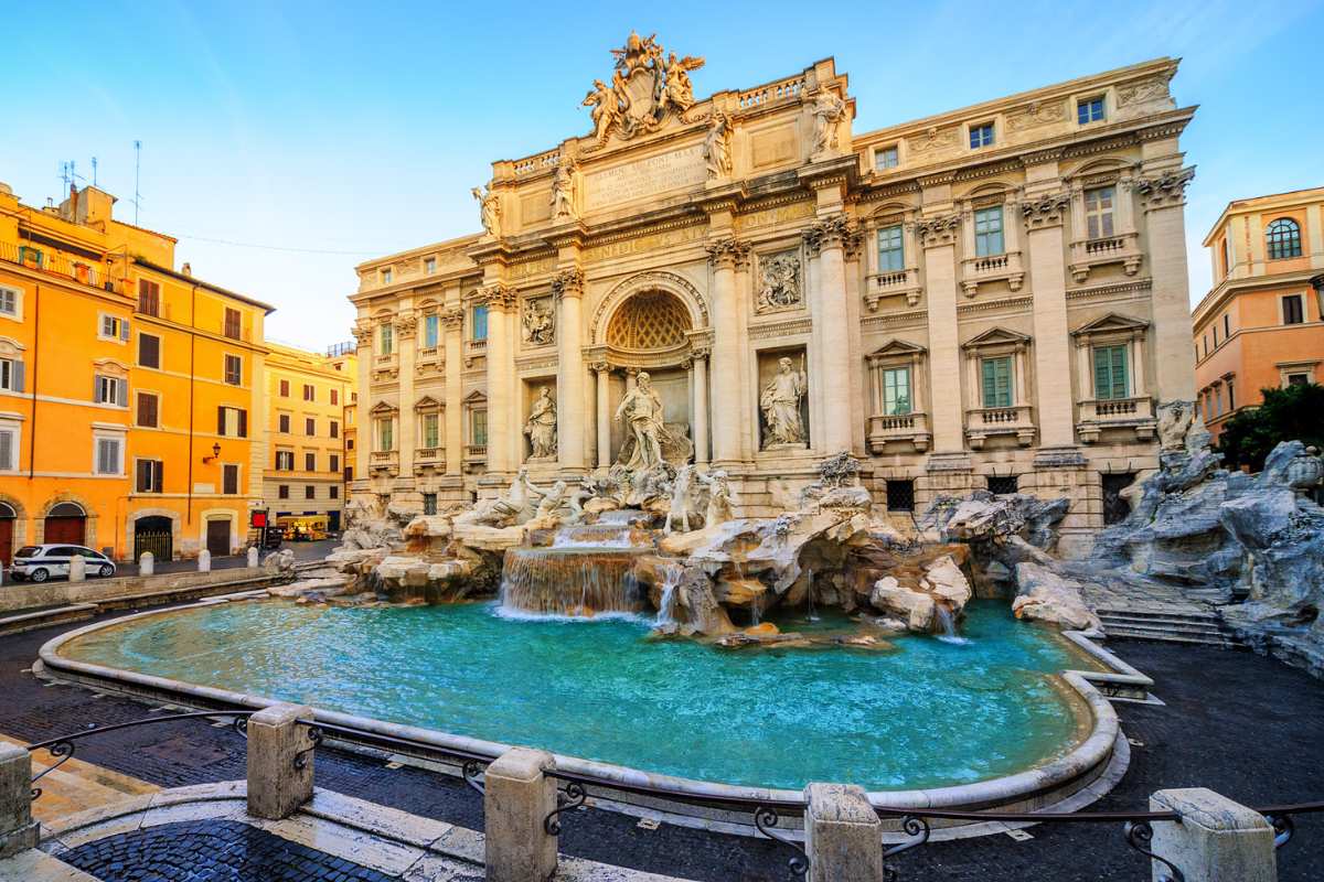 Trevi Fountain - one of the famous landmarks in Europe