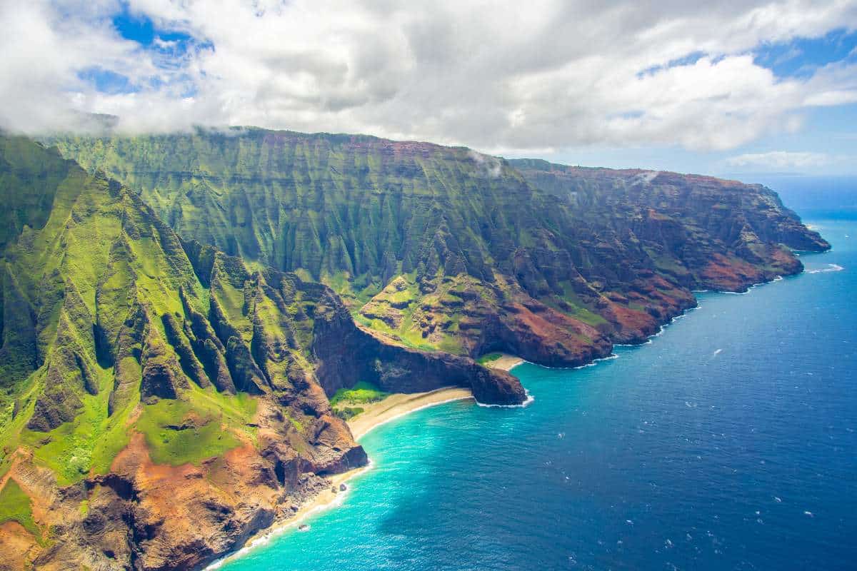 Aerial view of an untouched Hawaiian Island at daylight. 60+ Facts about US states