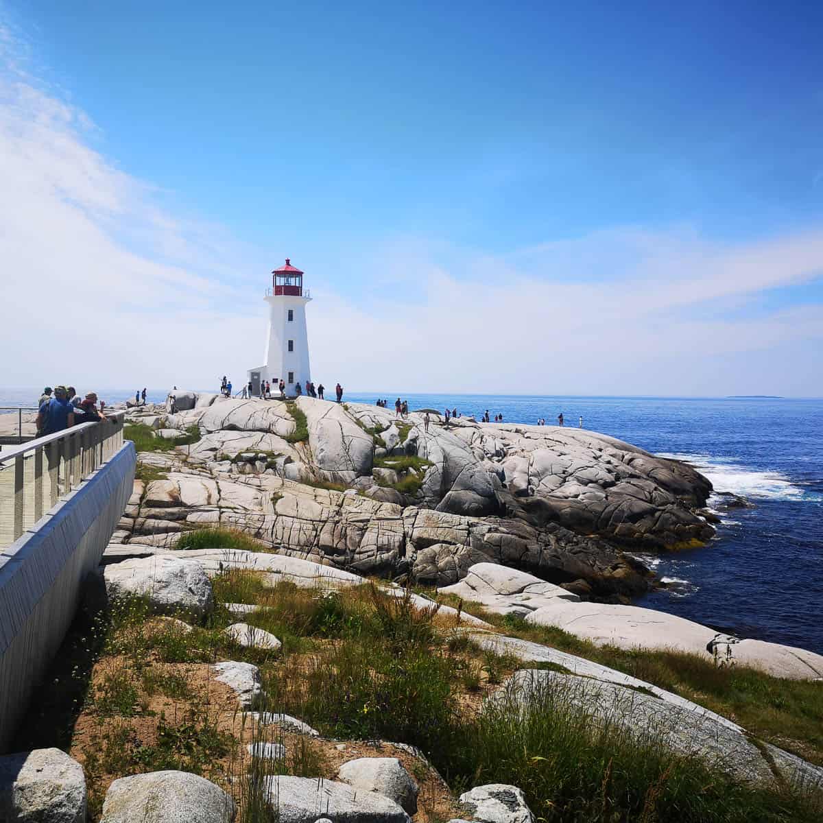 Peggys Cove Nova Scotia - the most famous lighthouse in Canada and a recognizable Canadian landmark.